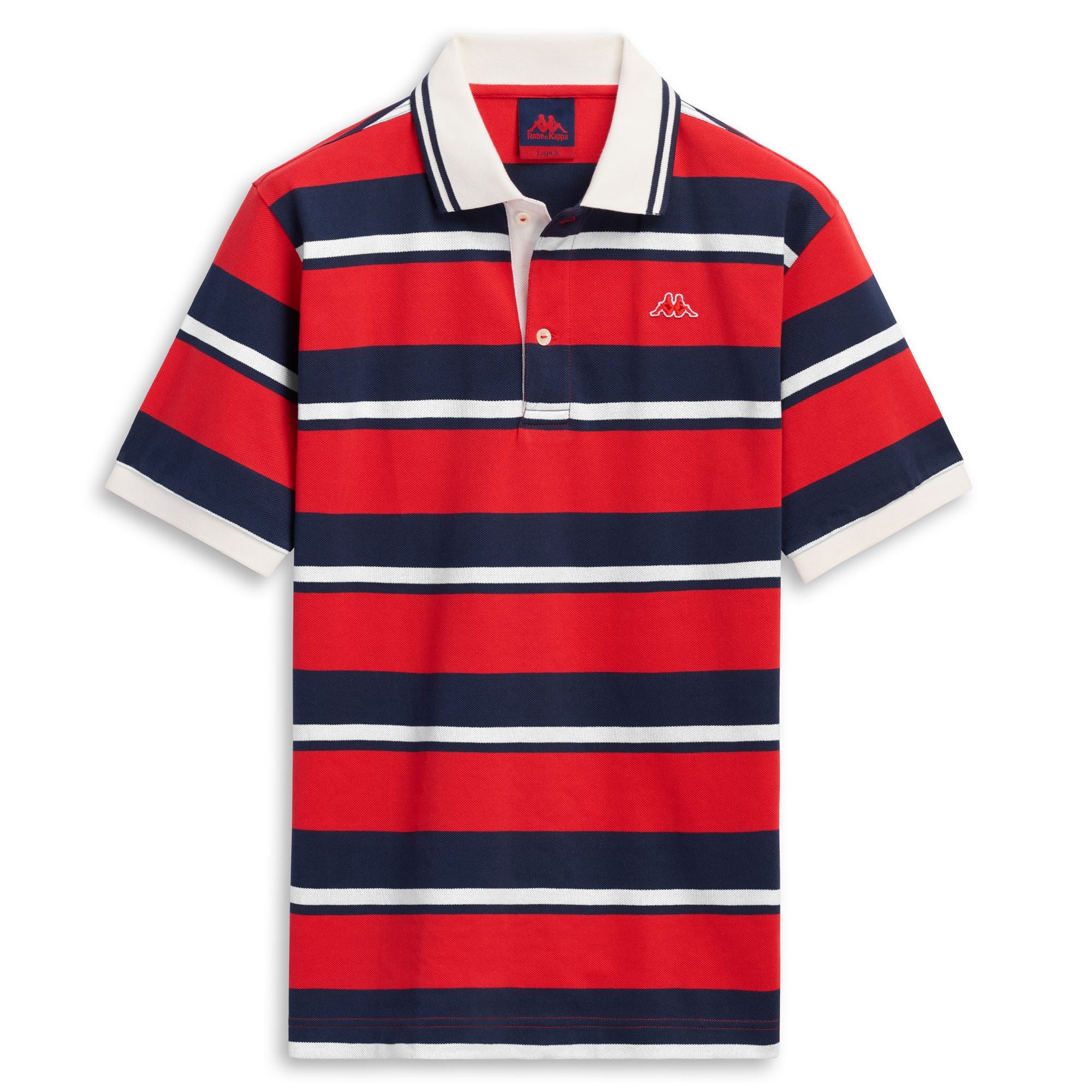 ROMANOV - Polo Shirts - Polo - Man - RED MD CORAL-BLUE IRIS-WHITE CLOUD